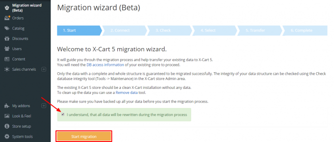 X-Cart v4 to v5 Data Migration Wizard