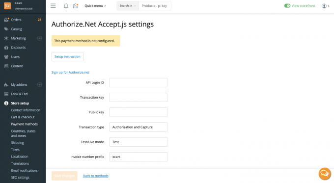 Authorize.Net Accept.js