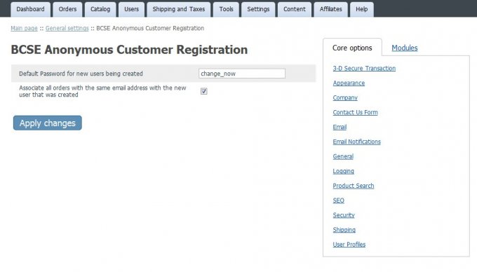 Anonymous Customer Registration