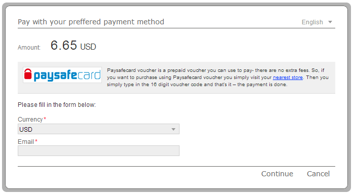 Accept Paysafecard payments on your webshop