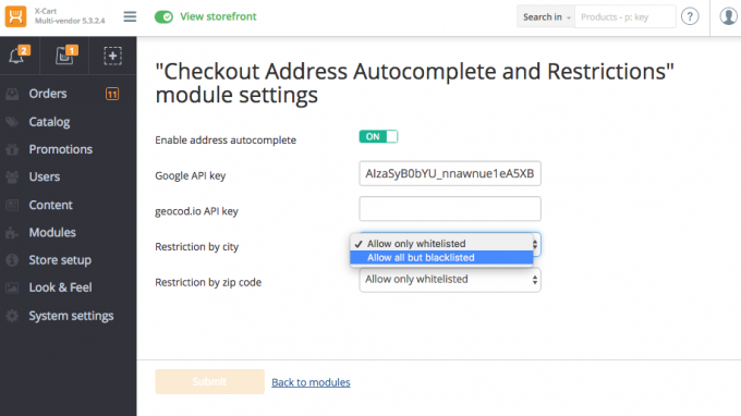 Checkout Address Autocomplete and Restrictions