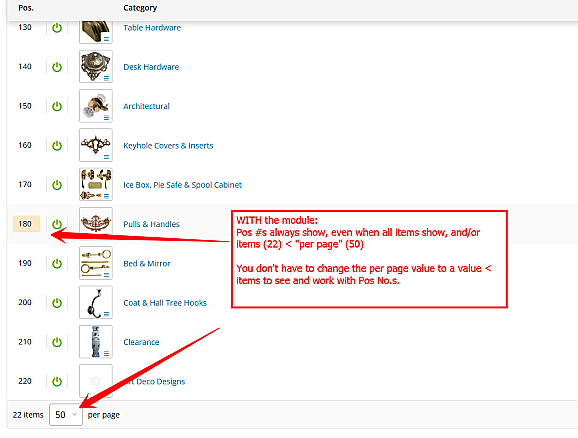 Persistent Position Sorting