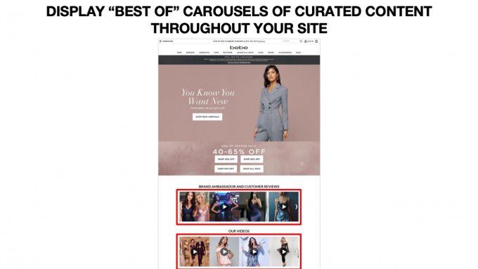 DISPLAY “BEST OF” CAROUSELS OF CURATED CONTENT THROUGHOUT YOUR SITE