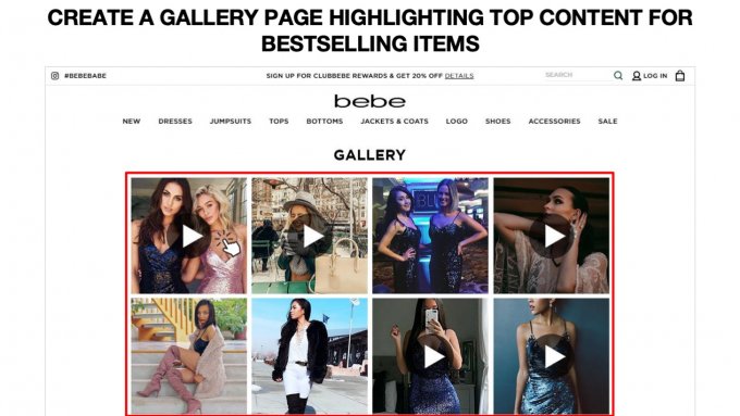 CREATE A GALLERY PAGE HIGHLIGHTING TOP CONTENT FOR BESTSELLING ITEMS