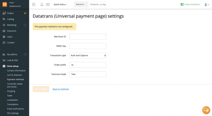 Datatrans (Universal payment page)