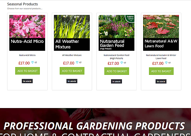 Homepage Seasonal Product Groups