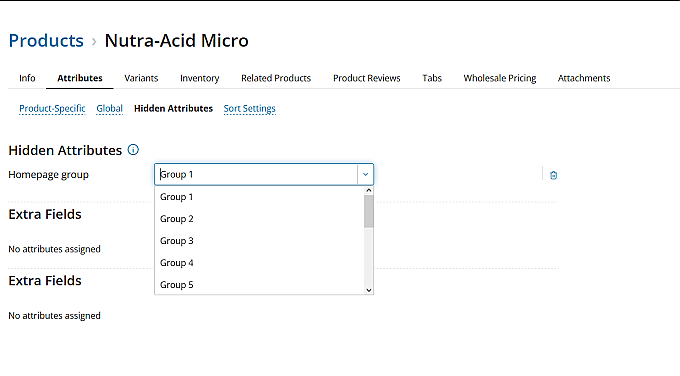 Homepage Seasonal Product Groups