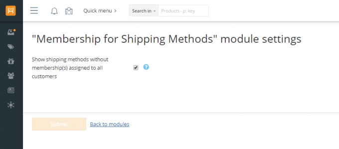 Membership for Shipping Methods