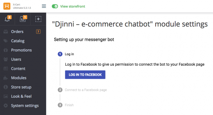 Djinni – e-commerce chatbot