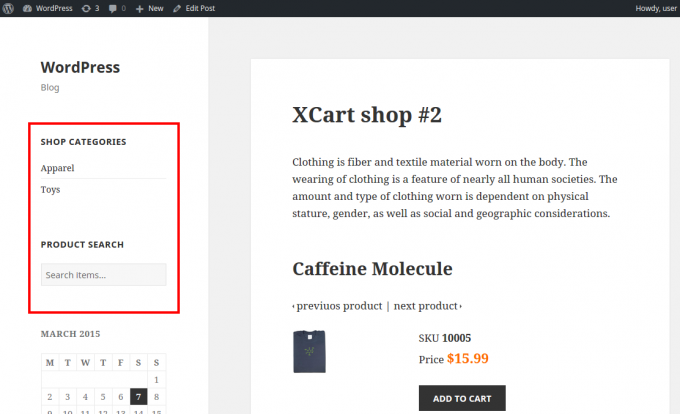 X-Cart 5 to WordPress Integration