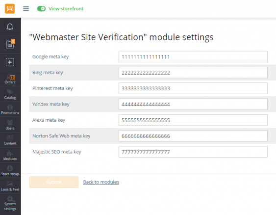 Webmaster Site Verification